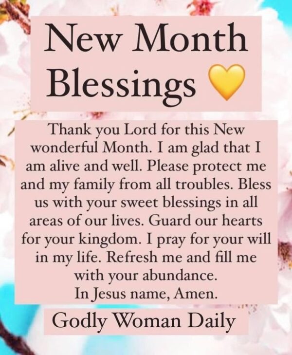 Empowering New Month Prayers And Blessings Guide